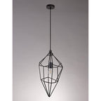 NL71609 Davie Large Pendant 1 Light Black Nickel