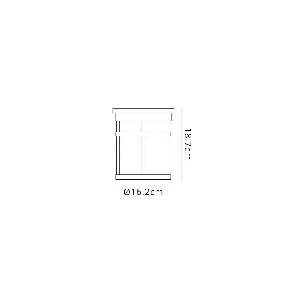 NL73199 Ellis Outdoor Ceiling 1 Light Black/Clear Crackled Glass