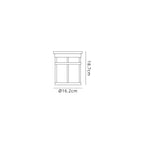 NL73199 Ellis Outdoor Ceiling 1 Light Black/Clear Crackled Glass
