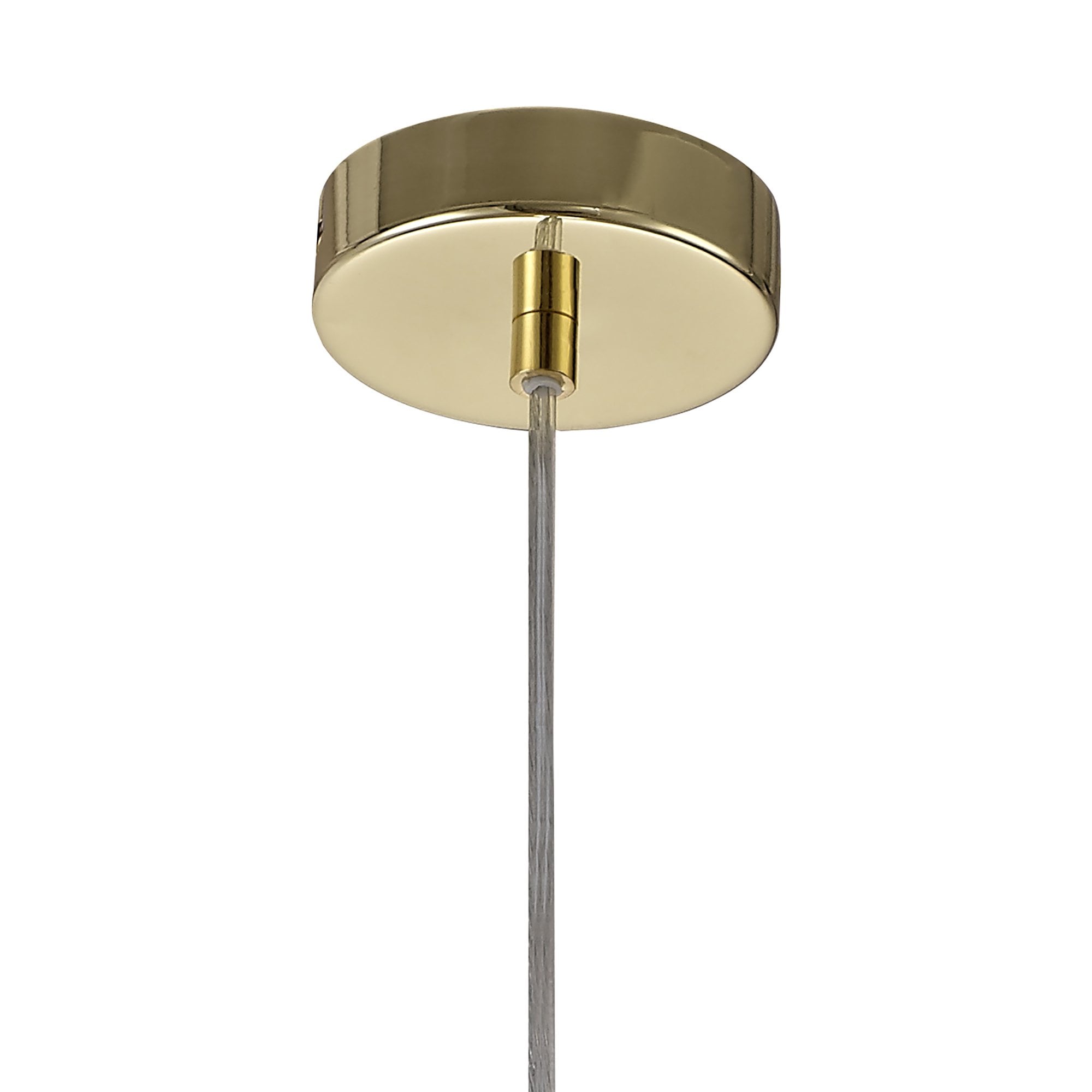 NL71929 Eva Curved Cylinder Pendant 1 Light Polished Brass