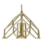 NL71929 Eva Curved Cylinder Pendant 1 Light Polished Brass