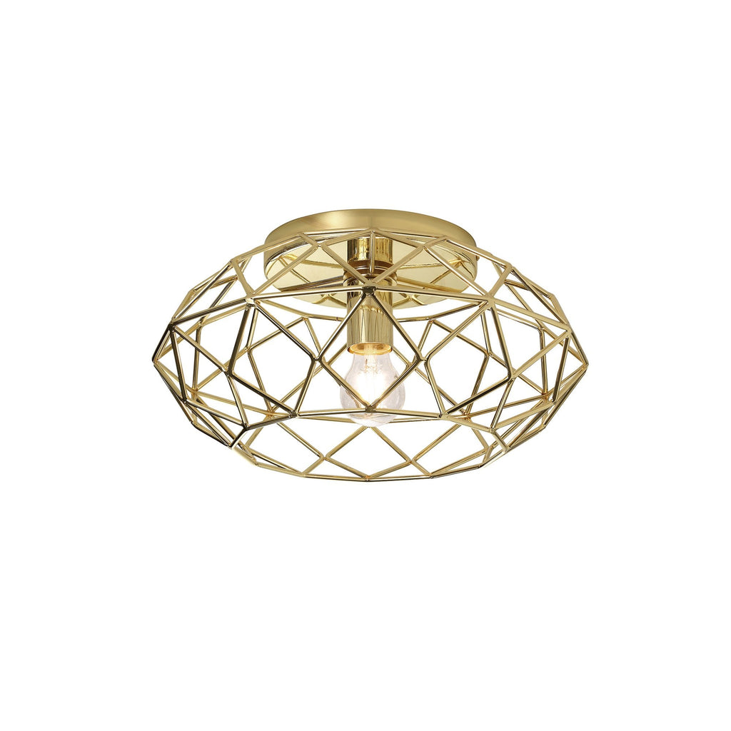 NL71939 Eva Flush Ceiling 1 Light Polished Brass