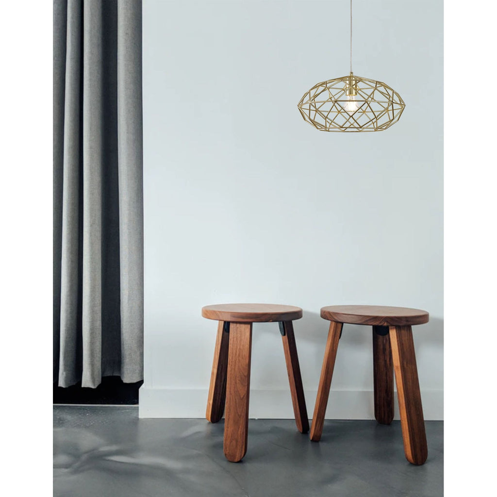 NL71939 Eva Flush Ceiling 1 Light Polished Brass