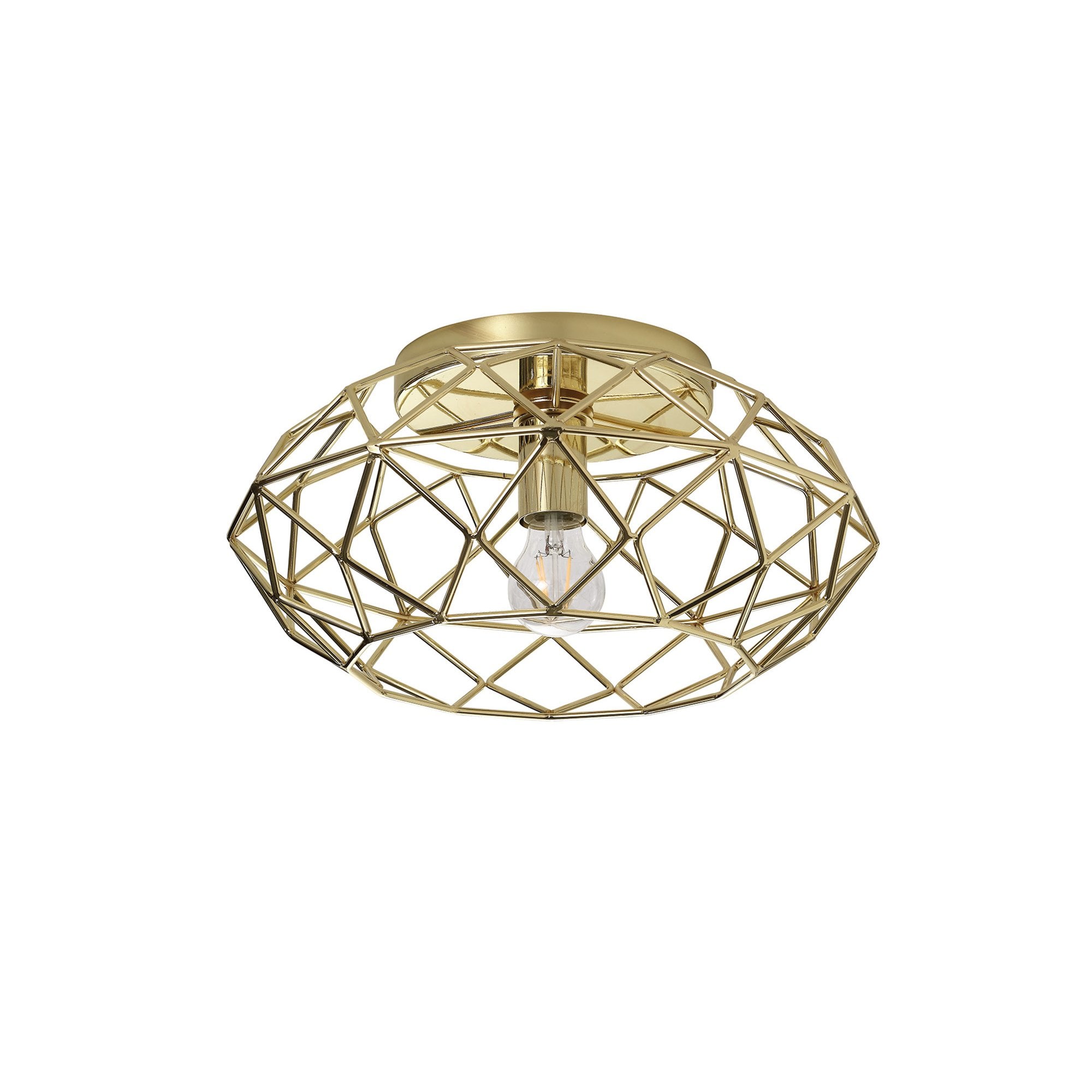 NL71939 Eva Flush Ceiling 1 Light Polished Brass
