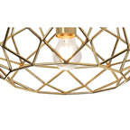NL71939 Eva Flush Ceiling 1 Light Polished Brass