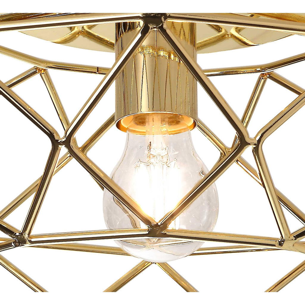 NL71939 Eva Flush Ceiling 1 Light Polished Brass