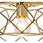 NL71939 Eva Flush Ceiling 1 Light Polished Brass