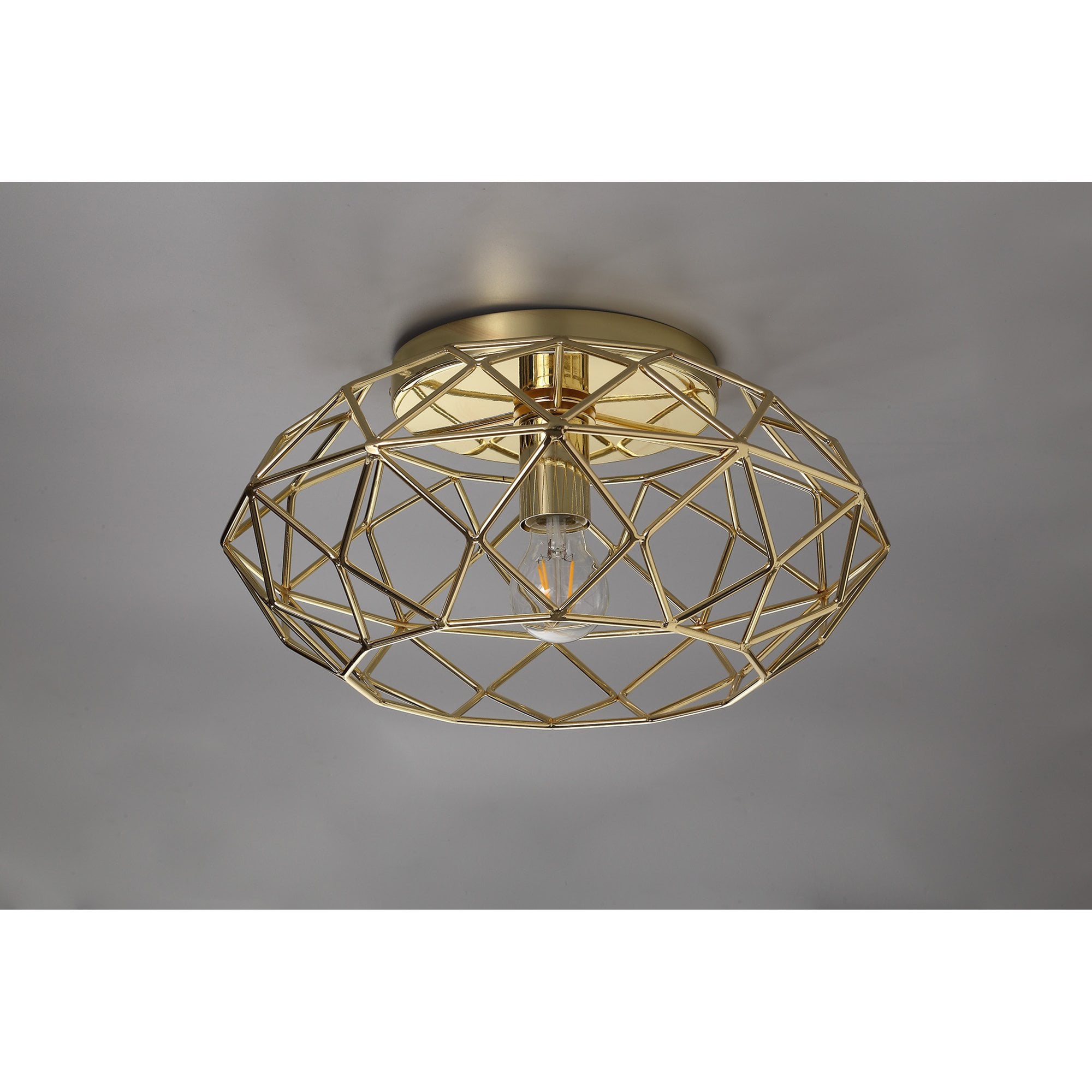 NL71939 Eva Flush Ceiling 1 Light Polished Brass