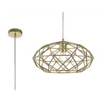 NL71949 Eva Elliptical Sphere Pendant 1 Light Polished Brass