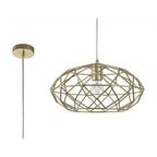 NL71949 Eva Elliptical Sphere Pendant 1 Light Polished Brass