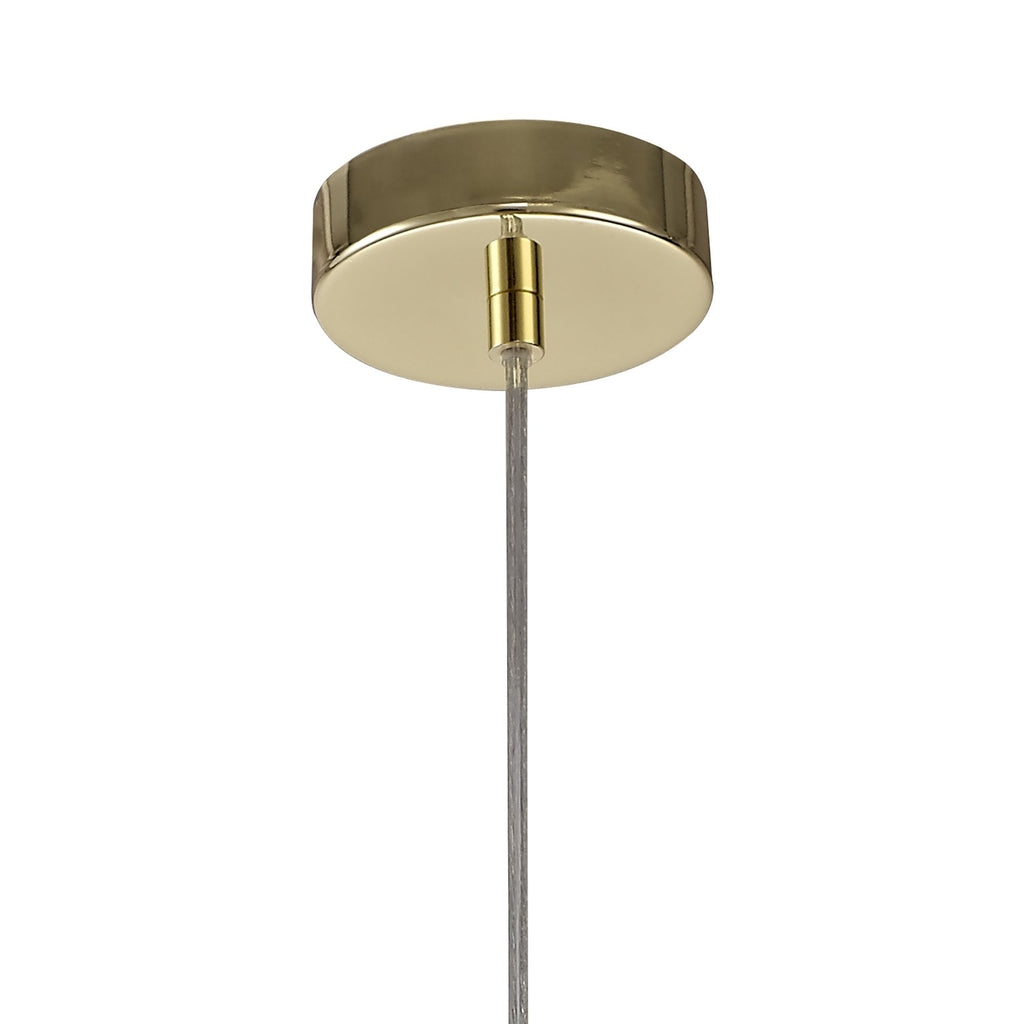 NL71949 Eva Elliptical Sphere Pendant 1 Light Polished Brass