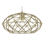 NL71949 Eva Elliptical Sphere Pendant 1 Light Polished Brass