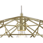 NL71949 Eva Elliptical Sphere Pendant 1 Light Polished Brass