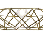 NL71949 Eva Elliptical Sphere Pendant 1 Light Polished Brass