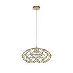 NL71949 Eva Elliptical Sphere Pendant 1 Light Polished Brass