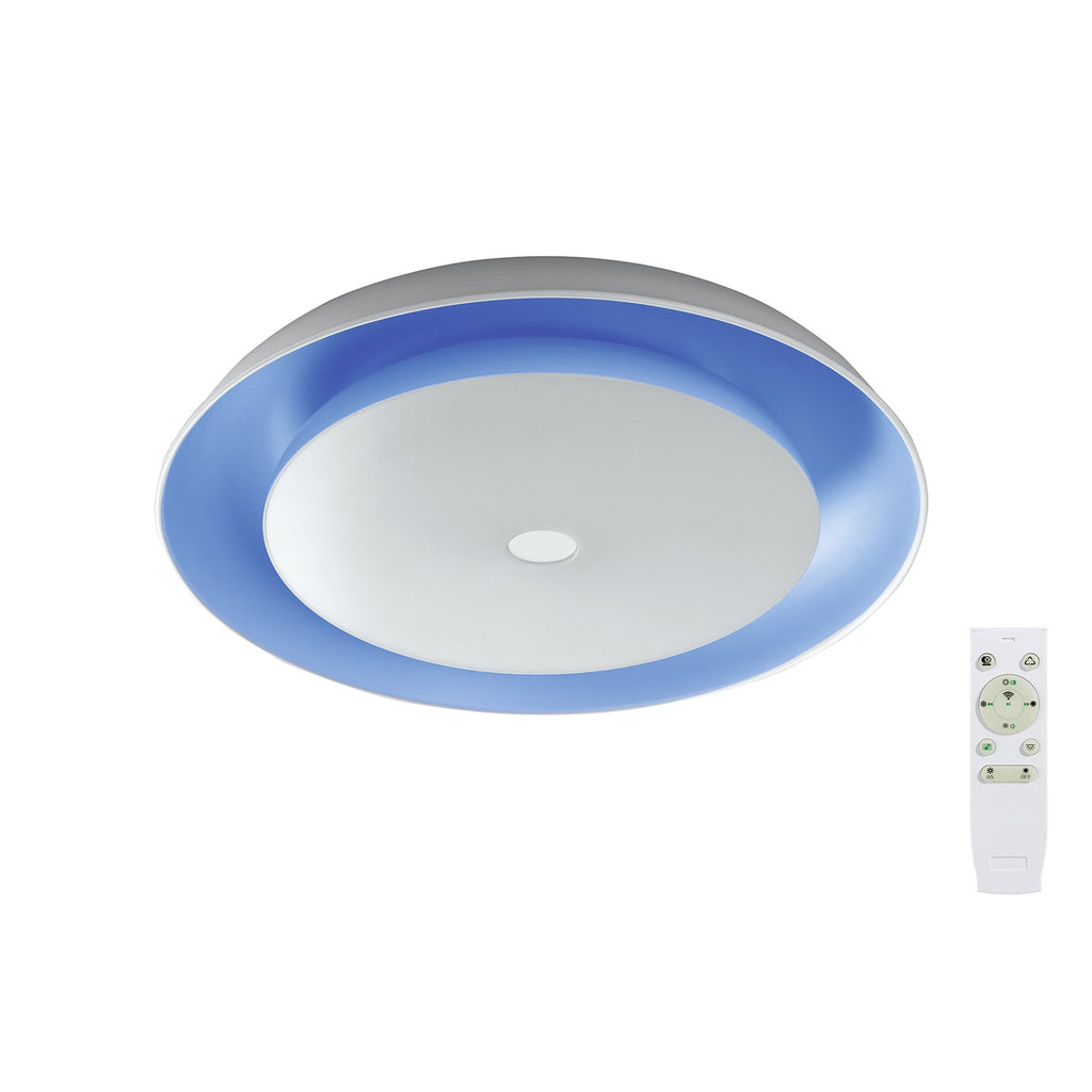 NL70909 Fabio Ceiling  Light LED RGB Tuneable White Built In Speaker Bluetooth Connection/Remote Control/App Control