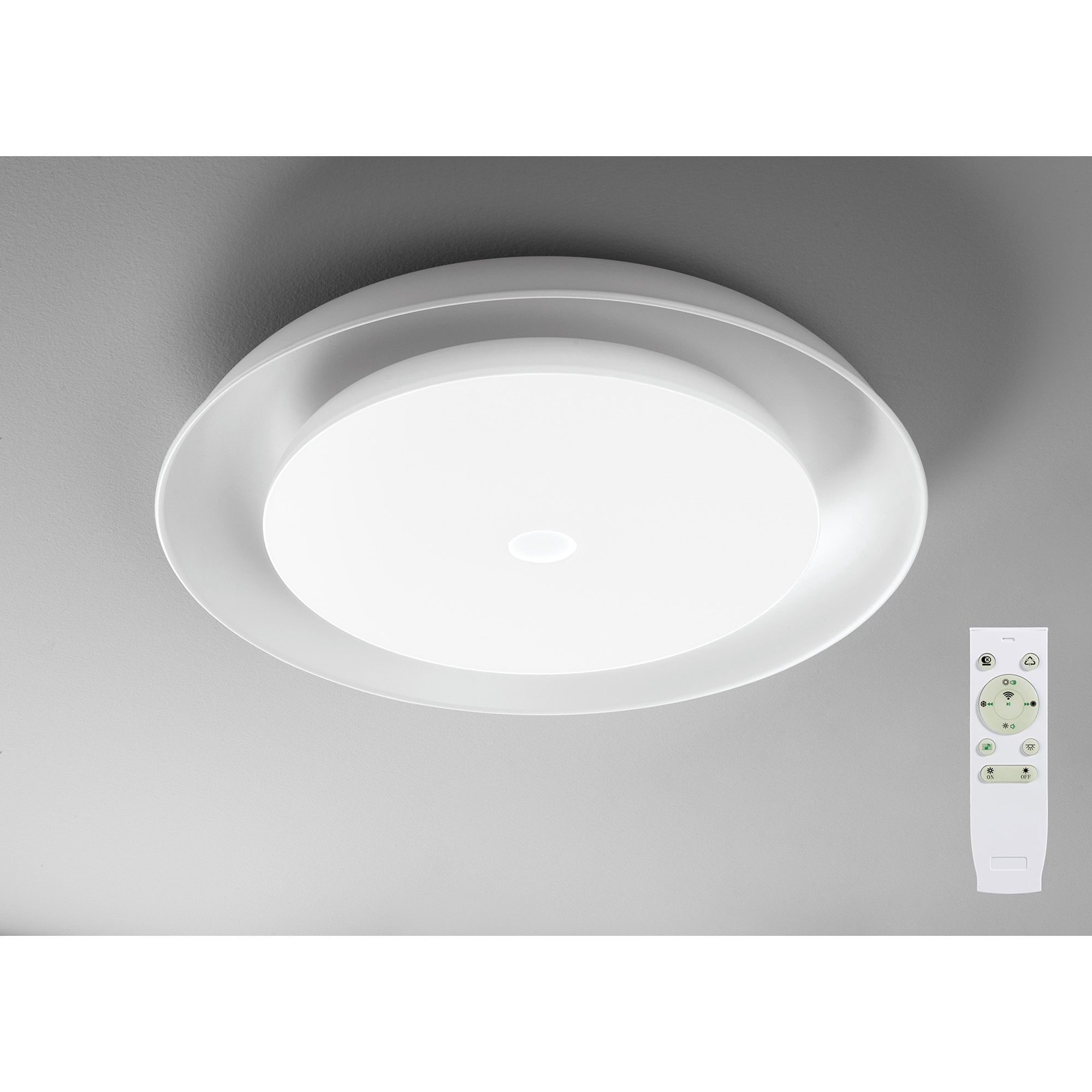 NL70909 Fabio Ceiling  Light LED RGB Tuneable White Built In Speaker Bluetooth Connection/Remote Control/App Control