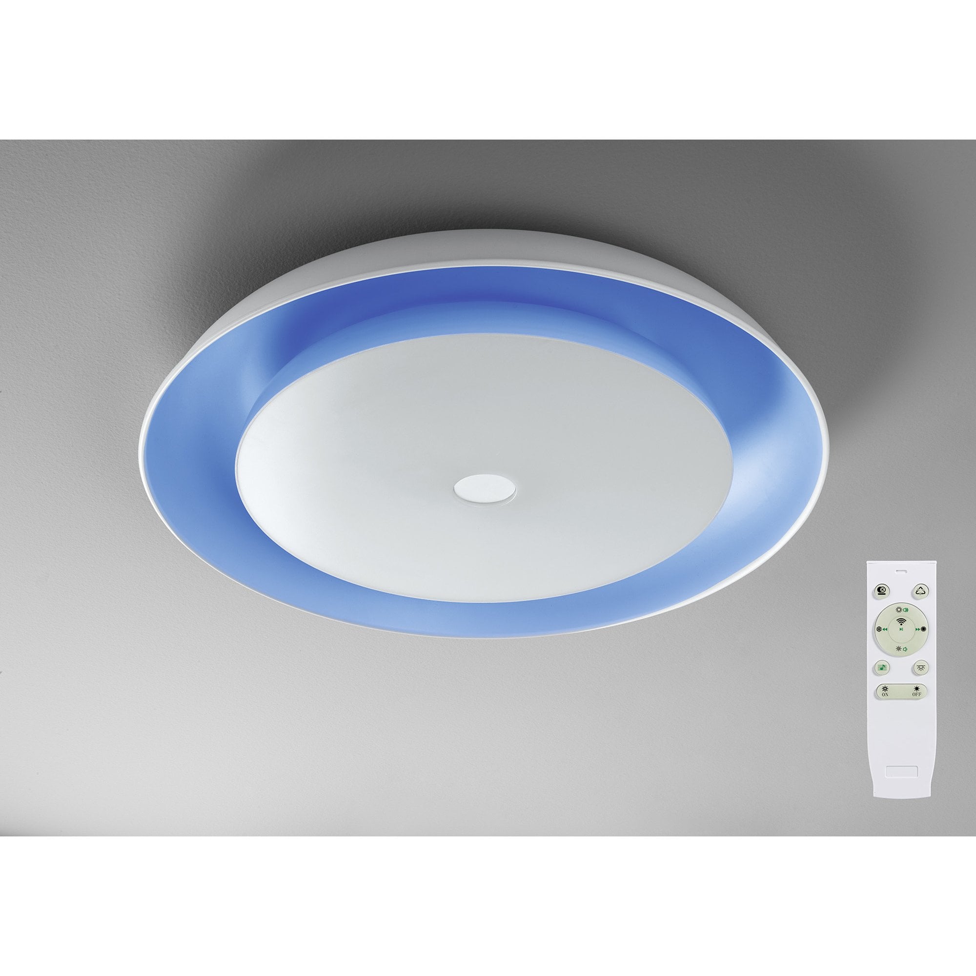 NL70909 Fabio Ceiling  Light LED RGB Tuneable White Built In Speaker Bluetooth Connection/Remote Control/App Control