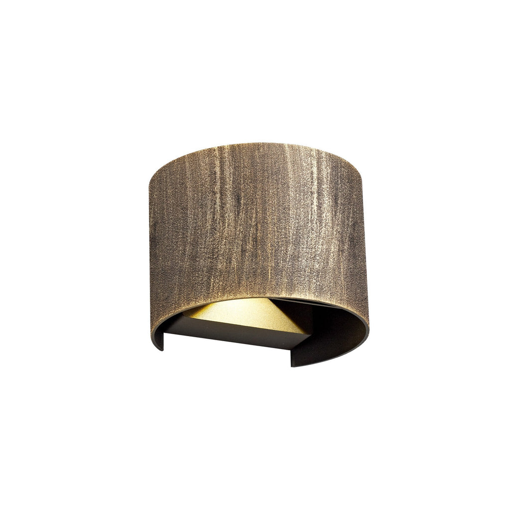 NL72079 Flo Outdoor LED Up & Downward  Lighting Wall Lamp 2 Light Black/Gold