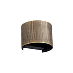 NL72079 Flo Outdoor LED Up & Downward  Lighting Wall Lamp 2 Light Black/Gold