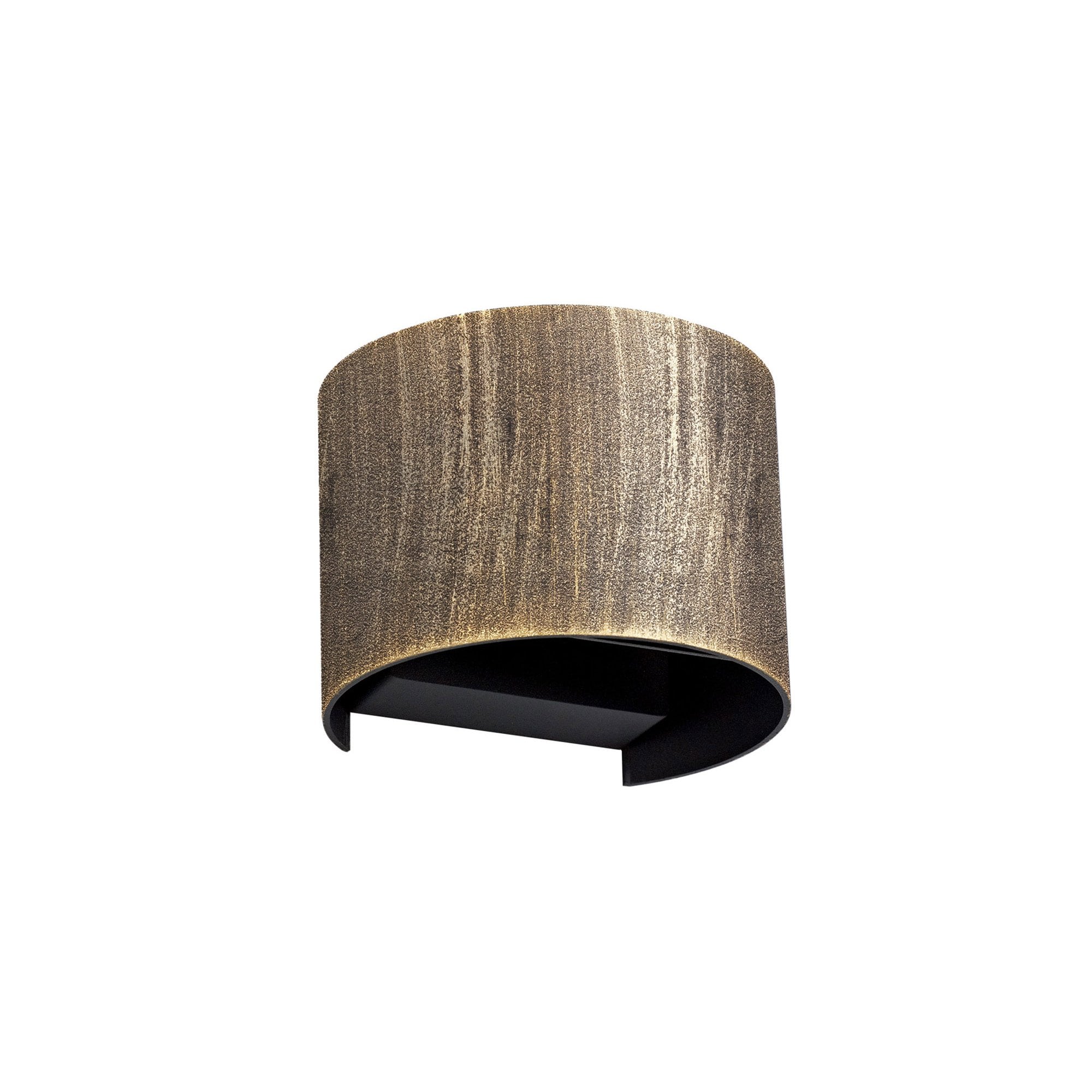 NL72079 Flo Outdoor LED Up & Downward  Lighting Wall Lamp 2 Light Black/Gold