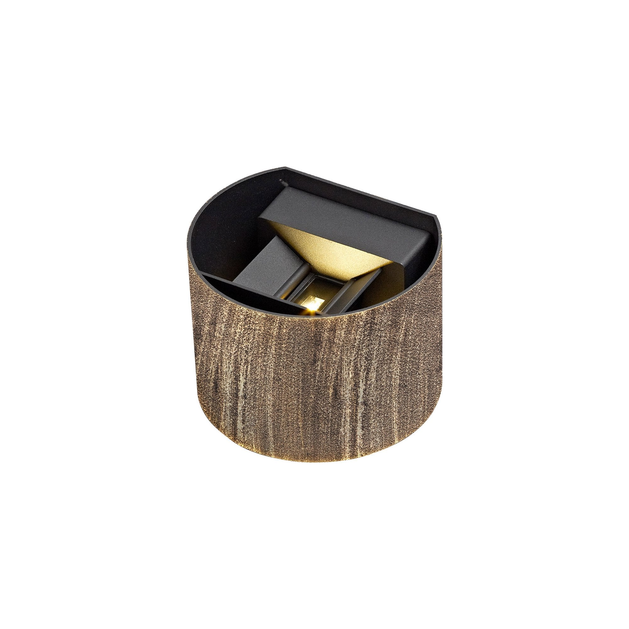 NL72079 Flo Outdoor LED Up & Downward  Lighting Wall Lamp 2 Light Black/Gold