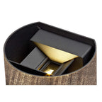 NL72079 Flo Outdoor LED Up & Downward  Lighting Wall Lamp 2 Light Black/Gold