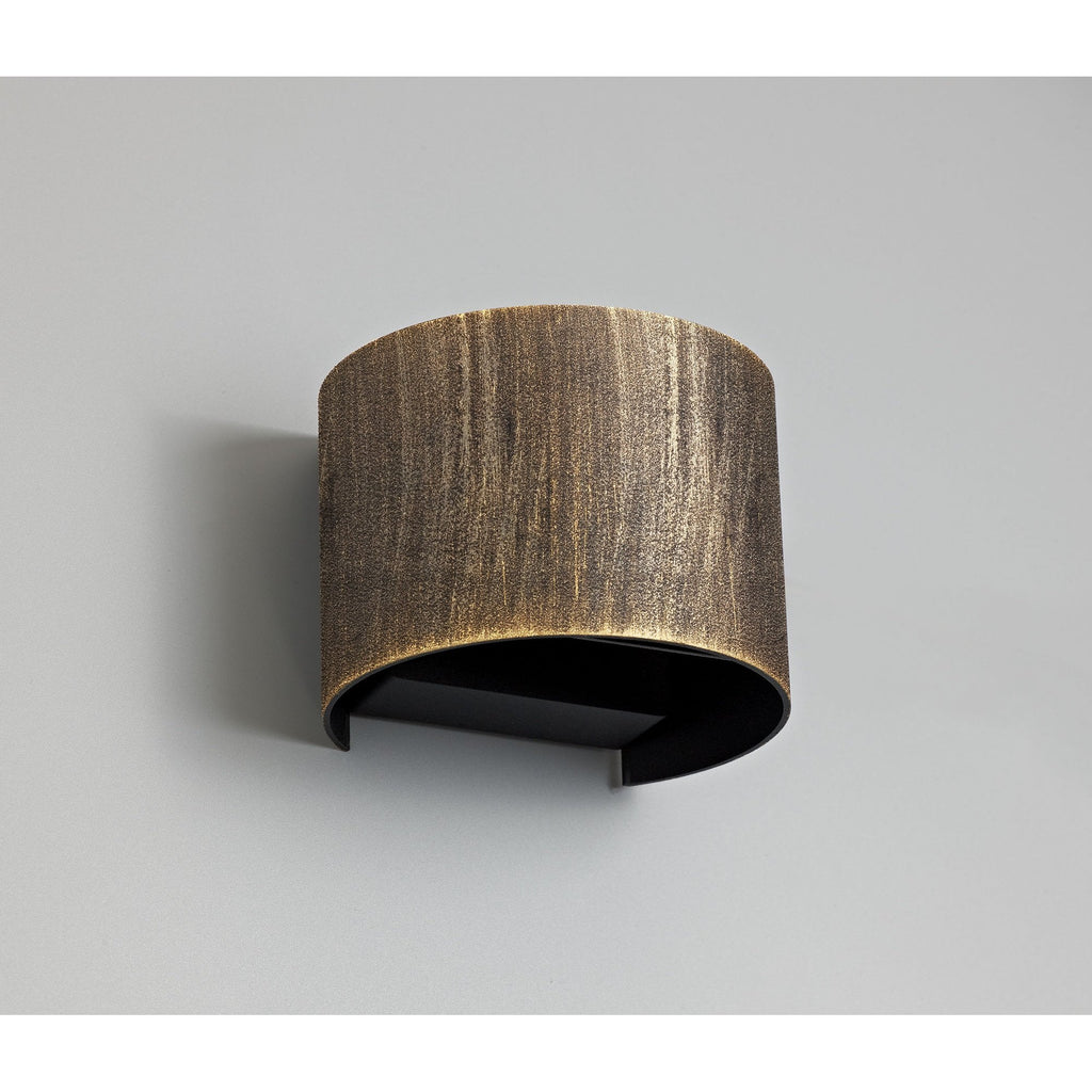 NL72079 Flo Outdoor LED Up & Downward  Lighting Wall Lamp 2 Light Black/Gold