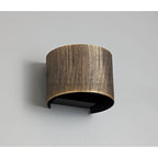 NL72079 Flo Outdoor LED Up & Downward  Lighting Wall Lamp 2 Light Black/Gold