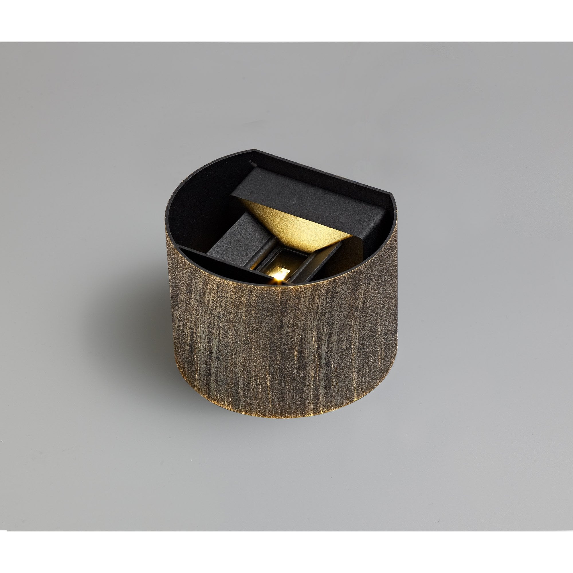 NL72079 Flo Outdoor LED Up & Downward  Lighting Wall Lamp 2 Light Black/Gold