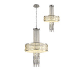 NL71149 Hooley Pendant/Semi Ceiling Convertible 7 Light Polished Chrome/Crystal