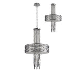 NL71149 Hooley Pendant/Semi Ceiling Convertible 7 Light Polished Chrome/Crystal