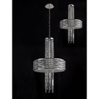 NL71149 Hooley Pendant/Semi Ceiling Convertible 7 Light Polished Chrome/Crystal