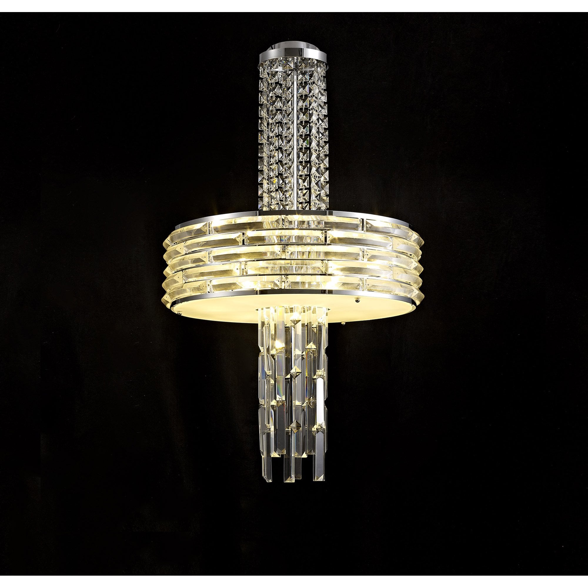 NL71149 Hooley Pendant/Semi Ceiling Convertible 7 Light Polished Chrome/Crystal
