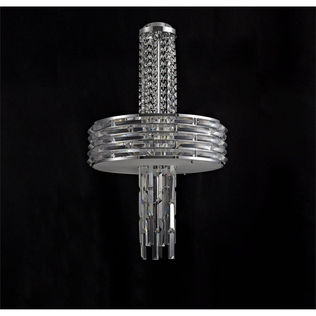 NL71149 Hooley Pendant/Semi Ceiling Convertible 7 Light Polished Chrome/Crystal