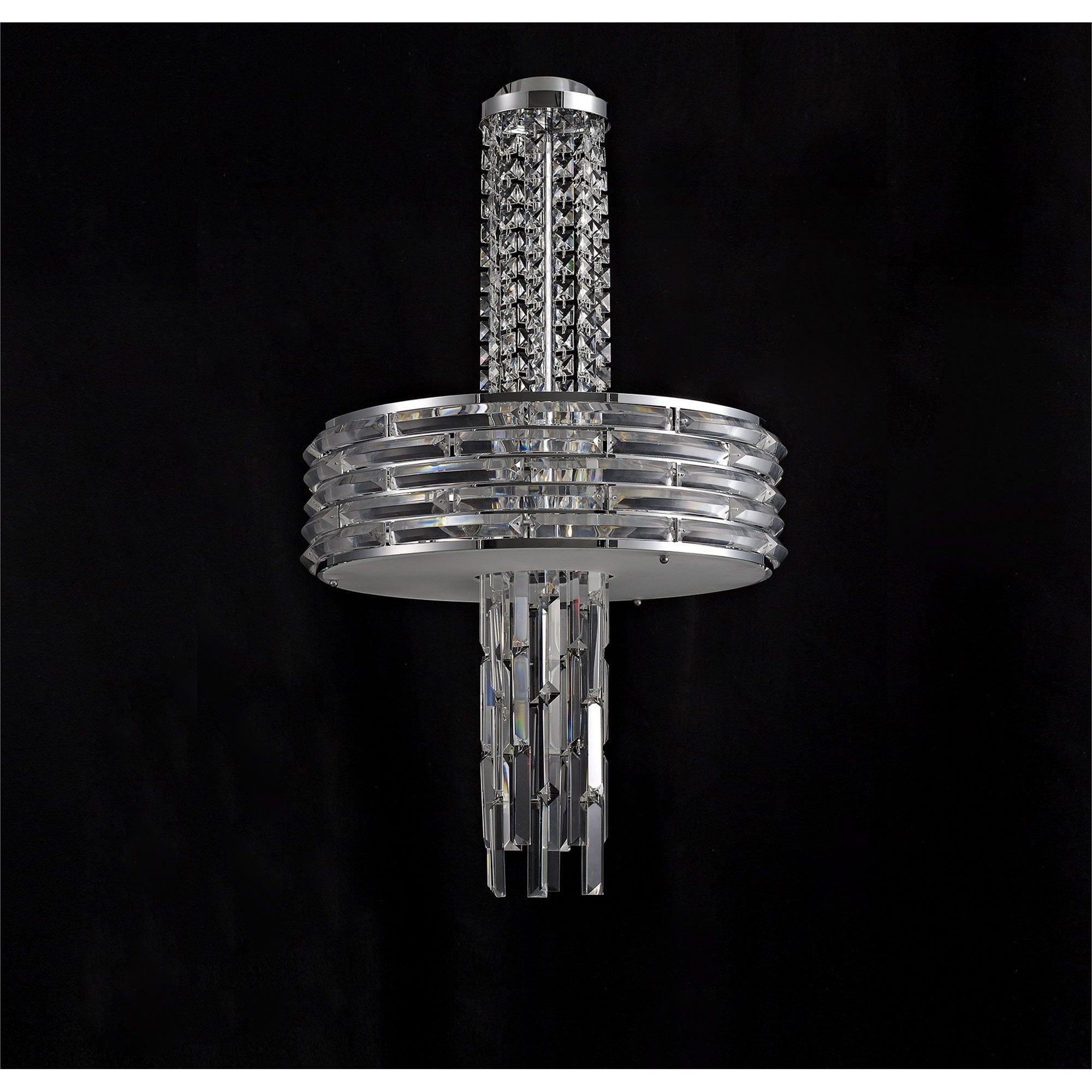 NL71149 Hooley Pendant/Semi Ceiling Convertible 7 Light Polished Chrome/Crystal