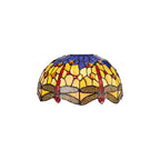 NL72689 Heidi Tiffany 30cm Non-electric Shade Suitable For Pendant/Ceiling/Table Lamp Blue/Orange/Crystal