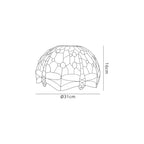 NL72689 Heidi Tiffany 30cm Non-electric Shade Suitable For Pendant/Ceiling/Table Lamp Blue/Orange/Crystal