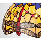 NL72689 Heidi Tiffany 30cm Non-electric Shade Suitable For Pendant/Ceiling/Table Lamp Blue/Orange/Crystal