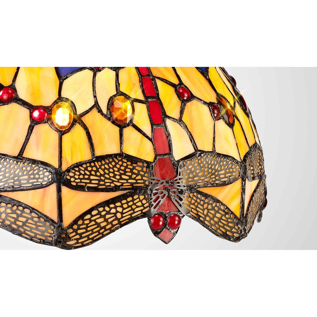 NL72689 Heidi Tiffany 30cm Non-electric Shade Suitable For Pendant/Ceiling/Table Lamp Blue/Orange/Crystal