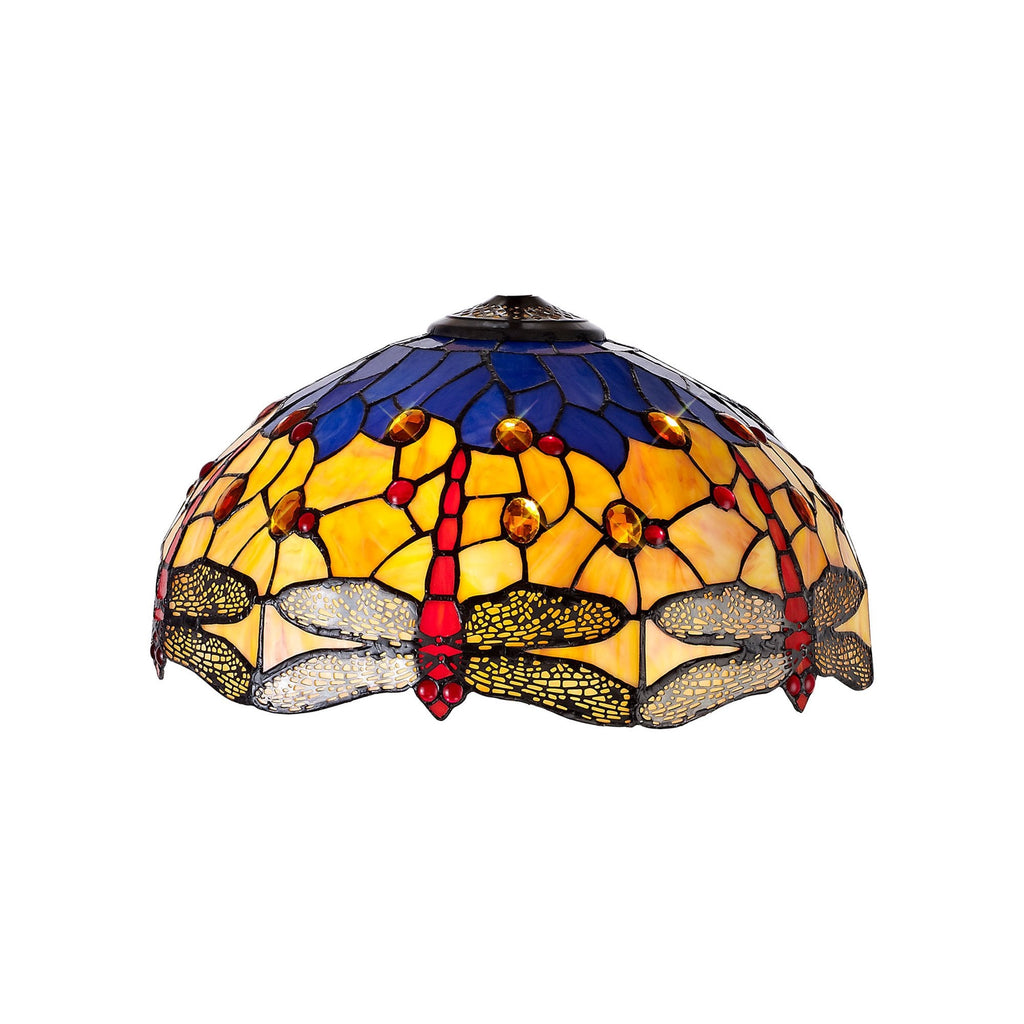 NL72699 Heidi Tiffany 40cm Shade Only Suitable For Pendant/Ceiling/Table Lamp Blue/Orange/Crystal