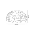 NL72699 Heidi Tiffany 40cm Shade Only Suitable For Pendant/Ceiling/Table Lamp Blue/Orange/Crystal