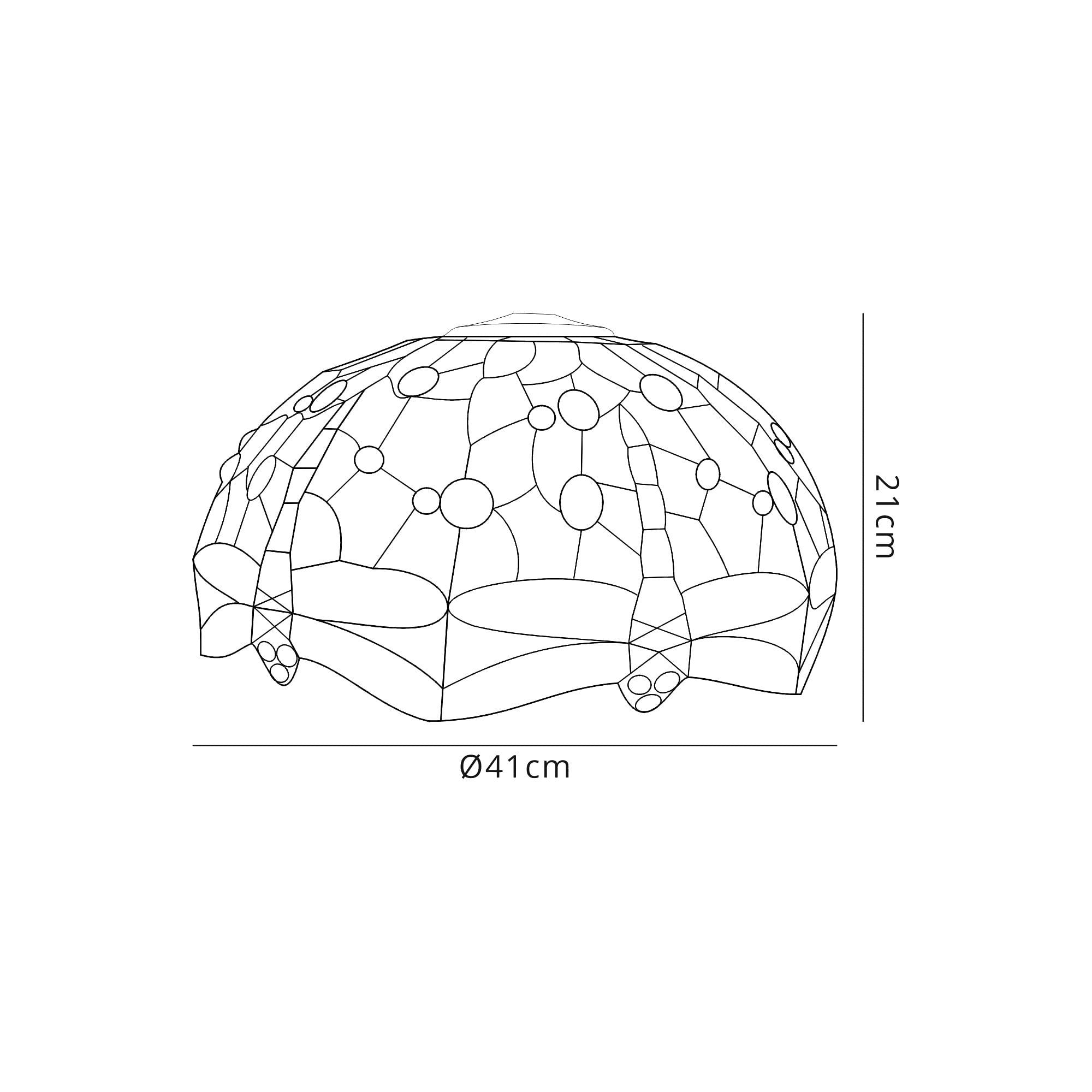 NL72699 Heidi Tiffany 40cm Shade Only Suitable For Pendant/Ceiling/Table Lamp Blue/Orange/Crystal