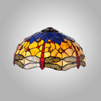 NL72699 Heidi Tiffany 40cm Shade Only Suitable For Pendant/Ceiling/Table Lamp Blue/Orange/Crystal