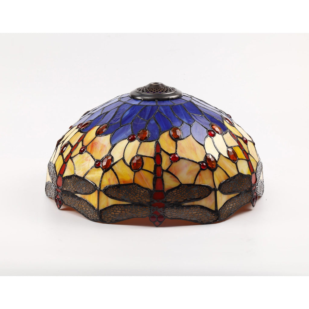 NL72699 Heidi Tiffany 40cm Shade Only Suitable For Pendant/Ceiling/Table Lamp Blue/Orange/Crystal