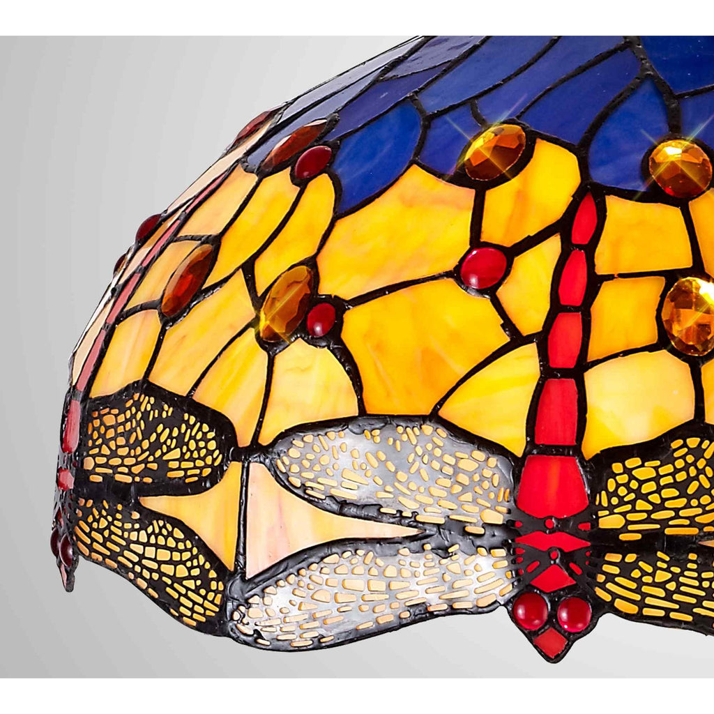 NL72699 Heidi Tiffany 40cm Shade Only Suitable For Pendant/Ceiling/Table Lamp Blue/Orange/Crystal