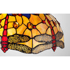 NL72699 Heidi Tiffany 40cm Shade Only Suitable For Pendant/Ceiling/Table Lamp Blue/Orange/Crystal