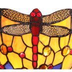 NL72709 Heidi Tiffany Wall Lamp 2 Light Blue/Orange/Crystal