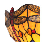 NL72709 Heidi Tiffany Wall Lamp 2 Light Blue/Orange/Crystal