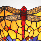 NL72709 Heidi Tiffany Wall Lamp 2 Light Blue/Orange/Crystal